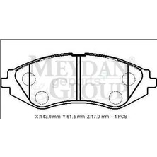 Meydan Ön Fren Balatası (Disk) (136,5X51,4X15,9 (Daıwa) ; Honda Jazz - 2009-2013