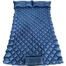 Tr Çift Kişilik Şişme Yatak Kamp Plaj Çadir Yataği Uyku Pedi Kendinden Pompali Camp Single Bed Mavi 83008