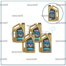 Maher Motor Yağı 5W/40 Tam Sentetik Sl - Cf / 5lt (4 Adet)