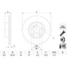 Bosch Fren Diski On Bmw G42 G20 G21 G28 G22 G23 G26