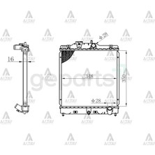 Maher Radyatör Su Civic 1992-2000 16MM M - T Brazing