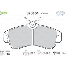 Valeo Ön Fren Balata Nissan Primera 1.6l GA16DE P11 1997-1998