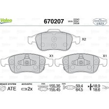 Valeo Ön Balata Fiat 500X 2015 Jeep Renegade Suv 2014
