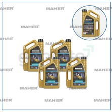 Maher Motor Yağı 5W/40 Tam Sentetik Sl - Cf / 4lt (4 Adet)