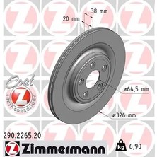 Zimmermann Fren Diski Arka Jaguar S - Type 2 X200 Xf X250 Xj X350 X351 X358 Xk 2 X150 (2 Adet)