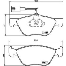 Valeo Ön Fren Balatası Fiat Marea 1995 Alfa Romeo 145-146-156 2.0 16V 2.0 Jtd Fişli