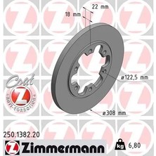Zimmermann Arka Fren Aynası Transıt V363 2014 Çift Teker 308X18X122.5X22X6DL 0986479D43 (2 Adet)