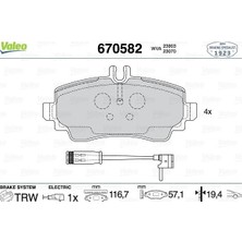 Valeo Fren Balatası Ön Mercedes Vaneo W414