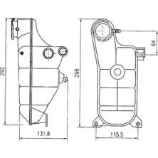 Mahle Radyator Yedek Su Deposu Mercedes W201 W124 S124