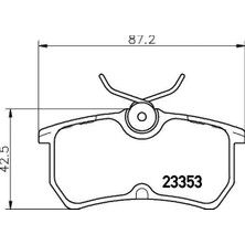 Valeo Arka Fren Balatası Focus 1 1998-2004 Fiesta 6 2017 GDB1354