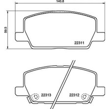 Valeo Ön Fren Balatası Opel Mokka 2013 Chevrolet Trax 2013 300 mm