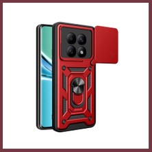 Storeşahin Redmi Note 15 4g Uyumlu Pars Lens Yüzüklü Silikon - Kırmızı SHN0720