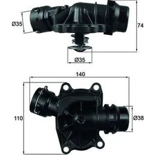 Mahle Termostat 88 C Bmw M57 E46 E39 E38 E53 . Land Rover Range Rover 3 306D1 L322