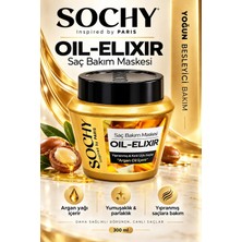 Sochy Saç Bakım Maskesi 300 ml Argan Yağı Etkili Yıpranmış & Kırık Uçlu Saçlar Için