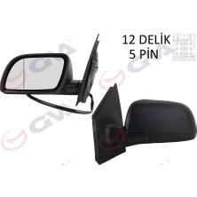 GVA Diş Dikiz Aynası Sol Polo 2002 Elektrikli Isıtmalı Asferik 5 Fiş VM-194EHAL
