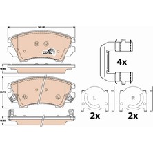TRW Ön Balata Opel Astra J 2012-2014 Insignia 2008-2011 Zafira 2011 Saab 9.5 2010-2017 Jant GDB1783
