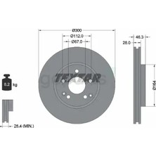 Textar Fren Diski On W203-W209-W171 1997-2010 Kompressor (2 Adet)