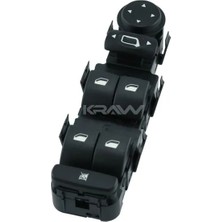 Kraw Cam Açma Anahtari Citroen C4 Sol 2004-2011 Dörtlü - Ayna Ayarlı Çerçevesiz