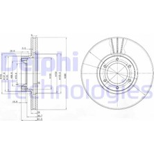 Delphi Ön Fren Aynası Renault Master 2 1998-2006 Opel Movano A 1998-2006 280X24 Havalı 6 Delik