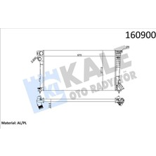 KALE RADYATÖR Radyatör Partner - Berlıngo - XSARA-306 1.9dzl Dw8 1998-2002 Klimasız Mek 670X377.5X23 2 Sıra Al Pl