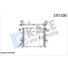 KALE RADYATÖR Radyatör Twng 1996 1.2 Enj 16V Ac Mek Otom 430X395X24 1 Sıra Alb Sistem