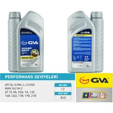 GVA Şanzıman Yağı 80W90 1 Lt Apı Gl-5 (12 Adet)