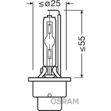 Osram Ampul Gaz Desarjlı 35W D2S Xenarc 4 Yıl Garantili Ürün