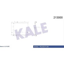 KALE RADYATÖR Radyatör 206 2000 Sonrası1.4i-1.6 16V-2.0HDI 90 Mek Ac Klimasız 378X536X18