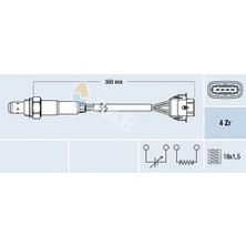 FAE Oksijen Sensörü Astra G - Corsa C - Meriva A - Vectra C - Zafira 1.4-1.6 16V 1998-2005 Z14XE - Z16XE