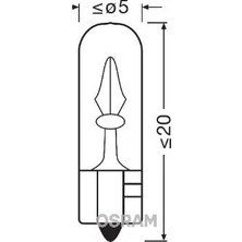 Osram Ampul 12V 2.3W Küçük Dipsiz Gösterge Duysuz (10 Adet)