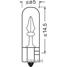 Osram Ampul 12V 1.2W Küçük Dipsiz Gösterge Duysuz (10 Adet)