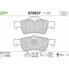 Valeo Fren Balatası Arka Mercedes W211 S211 C218 C219 W212 S212 W221 C215