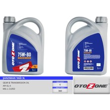 Otozone Şanzıman Yağı 75W-80 3 Lt Gl-5 (6 Adet)