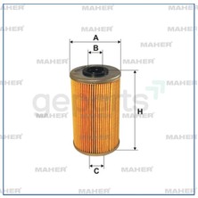 Maher Yakit Filtresi (Mazot) Master 1 2.5-3.0dcı / Trafıc 1.9-2.0-2.5dcı Uzunluk 120MM