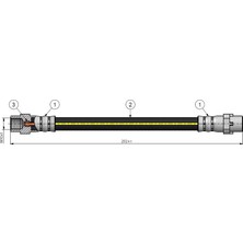 CAVO Fren Hortumu Arka Bmw E81 E82 E87 E88 E90 E91 E92 E93 E84 (2 Adet)