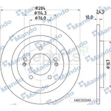 Mando Fren Diski 1-30 2012-2015 Ceed 2013-2015 Elektronık El Frenı Arka 284-5 (Adet) (2 Adet)