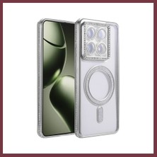 Storeşahin Mi 14T Pro Uyumlu Joke Simli Magneticsafe Kılıf - Gümüş SHN0720