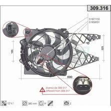 Maher Fan Radyator Doblo 2010 / 1.3 Jtd Davlumbazlı