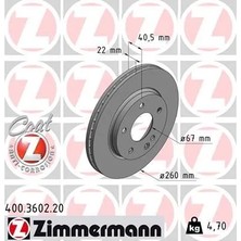 Zimmermann Fren Diski On Mercedes A - Class W168 1997-2004 (2 Adet)