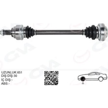 GVA Komple Aks BMW E60 E63 E64 E65 E66 E87 E90 E92 E93 E81 E82 651MM Diş 30