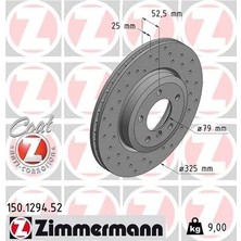 Zimmermann Fren Diski On Bmw E46 E85 E86 Delikli (2 Adet)