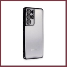 Storeşahin Samsung Galaxy S21 Ultra Uyumlu Kılıf Lensli Silikon - Siyah SHN0720