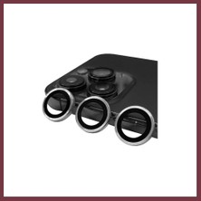 Storeşahin iPhone 14 Pro Max Uyumlu Raze Metal Kamera Lens - Gümüş SHN0720