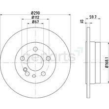 Textar Fren Diski Arka W140 1991-1998 (2 Adet)