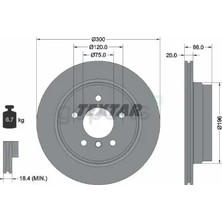 Textar Fren Diski Arka E81-E87-E87LCI - E82-E90 2008-2011 Adet