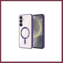 Storeşahin Samsung Galaxy S24 Uyumlu Kılıf Kross Magneticsafe Kapak - Mor SHN0720