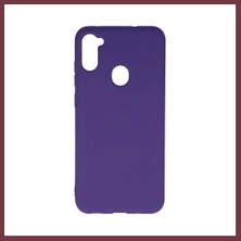 Storeşahin Samsung Galaxy A11 Uyumlu Kılıf Nano Içi Kadife Silikon - Mor SHN0720
