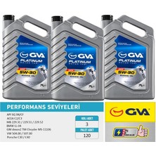 GVA Motor Yağı 5W30 7 Lt Platınum Partiküllü - Dpf Tam Sentetik Apı Sq Sn / Cf (3 Adet)