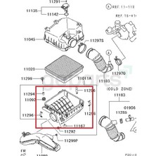 Meydan Hava Filtre Kutusu Alt Parça (Orijinal) ; Mitsubishi L200- Pick Up - 2006-2015