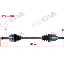 GVA Komple Aks Sol Dacia Dokker 1.5 Dcı 2012 648MM